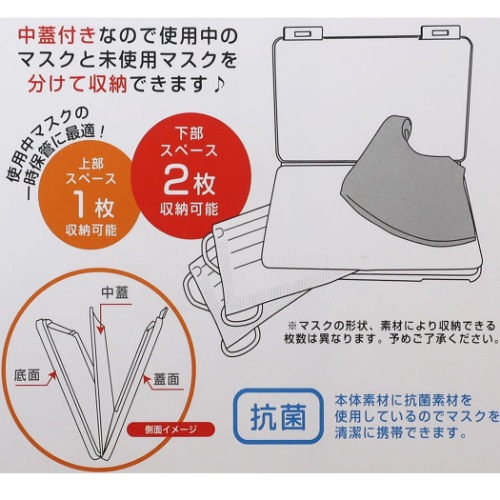 鬼滅の刃 抗菌 マスクケース 嘴平伊之助 不織布マスク携帯ケース 少年ジャンプ アニメキャラクター グッズ メール便可