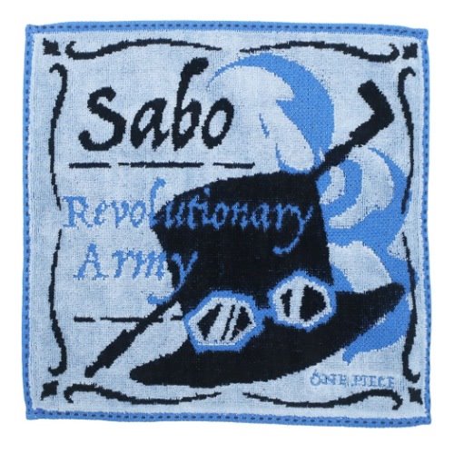ワンピース ミニタオル ジャガード ハンカチタオル サボ ONE PIECE アニメキャラクター グッズ メール便可
