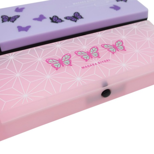 和柄びより プラペンケース 筆箱 チョウ ムラサキ 小学生 中学生 高校生 女の子 グッズ