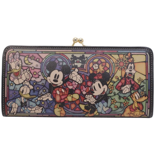 定番の冬ギフト レザー 長財布 レディース ミッキー フレンズ がまぐち グッズ キャラクター ディズニー ステンドグラスコレクション ロングウォレット 長財布 Sutevalle Org