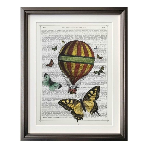 マリオン マコネギー アートフレーム Marion McConaghie Butterflies&Balloon 壁掛け 額付き インテリア 取寄品