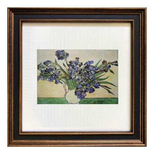 ゴッホ 名画 Vincent van Gogh Square Frame アイリス 額付き ギフト インテリア 取寄品