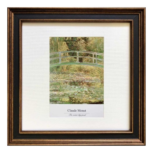 モネ 名画 Claude Monet Square Frame 睡蓮 額付き ギフト インテリア 取寄品