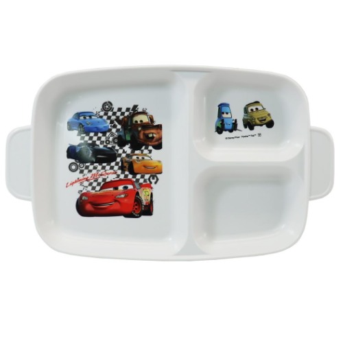 カーズ 抗菌 こども 深型 ランチプレート キッズ 仕切り付き 食事皿 ディズニー キャラクター グッズ