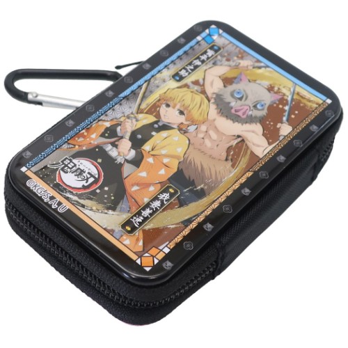 鬼滅の刃 スクエア ポーチ カラビナ付き マルチファスナー缶ケース 2 B柄 竈門禰豆子我妻善逸 嘴平伊之助 少年ジャンプ