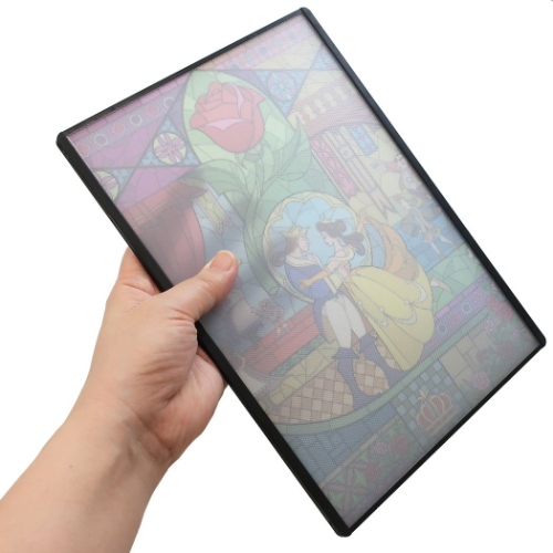 美女と野獣 ベル カッティングボード スタンド付き 抗菌 まな板 ステンドグラス風 ディズニープリンセス キャラクター グッズ