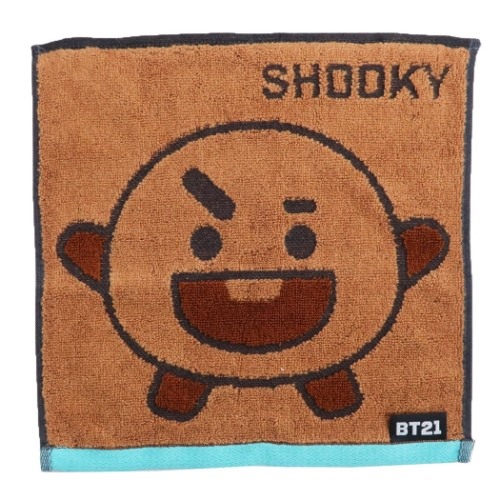 BT21 ミニタオル 制菌 ジャガード ハンカチタオル SHOOKY フェイス LINE FRIENDS キャラクター グッズ メール便可