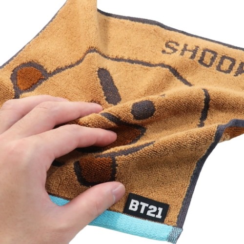 BT21 ミニタオル 制菌 ジャガード ハンカチタオル SHOOKY フェイス LINE FRIENDS キャラクター グッズ メール便可