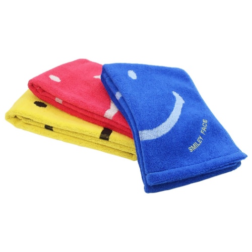 スマイリーフェイス フェイスタオル ジャガード ロングタオル ニコランド Smiley Face キャラクター グッズ メール便可