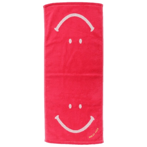 スマイリーフェイス フェイスタオル ジャガード ロングタオル ニコランド Smiley Face キャラクター グッズ メール便可