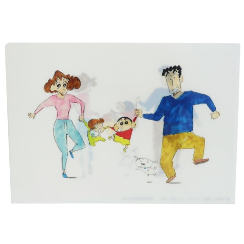 クレヨンしんちゃん A4 シングル クリアファイル ファイル 野原一家 アニメキャラクター グッズ メール便可