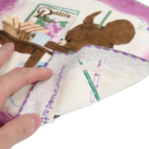 くまのがっこう 刺繍 ミニタオル ハンカチタオル いっしょにおべんきょう 絵本キャラクター グッズ メール便可