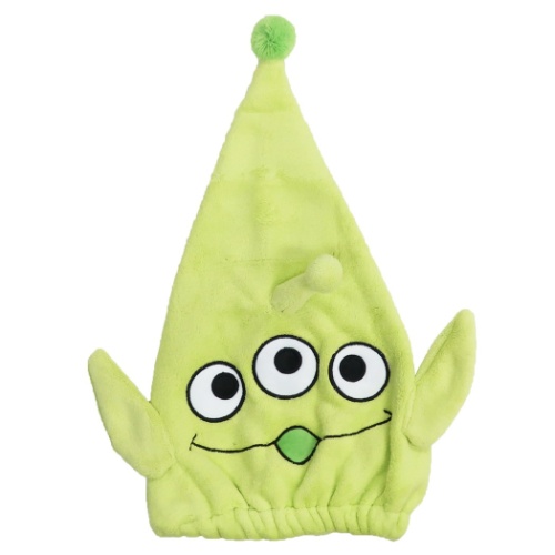 トイストーリー キャップタオル マイクロファイバー ヘアドライタオル帽子 エイリアン ファニーキャップ ディズニー 