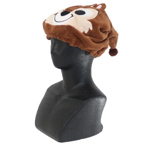 チップ＆デール キャップタオル マイクロファイバー ヘアドライタオル帽子 ファニーキャップ チップ ディズニー キャラクター グッズ