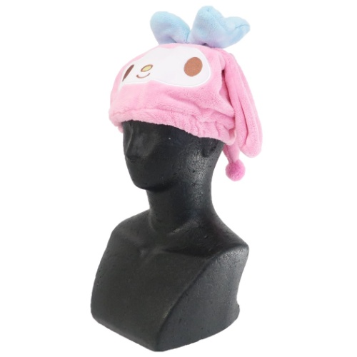 マイメロディ キャップタオル マイクロファイバー ヘアドライタオル帽子 マイメロキャップ サンリオ キャラクター グッズ