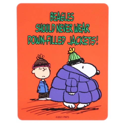 スヌーピー ステッカー ダイカット ビニール ステッカー ダウン キャラクター グッズ メール便可