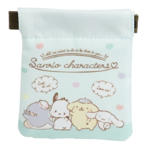 サンリオキャラクターズ ミニポーチ ばね口パカッと ポーチ サンリオ キャラクター グッズ メール便可
