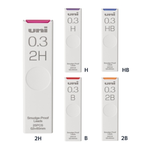 ユニ シャープペン替え芯 uni 替芯 0.3mm 中学生 高校生 大人 グッズ メール便可