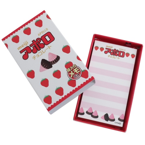 メモ帳 アポロ 箱入り スライド メモ おやつマーケット キャラクター グッズ メール便可