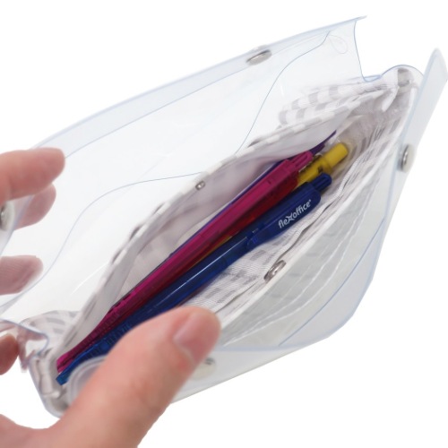 IROMEE ペンケース クリア ハイ ペンポーチ チェックシリーズ おしゃれ グッズ