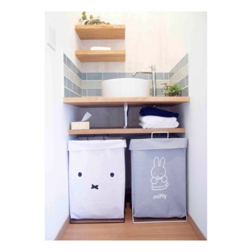ミッフィー DickBruna 折り畳める ランドリーバスケット 収納用品 横型 おきがえミッフィー ディックブルーナ 絵本キャラクター グッズ
