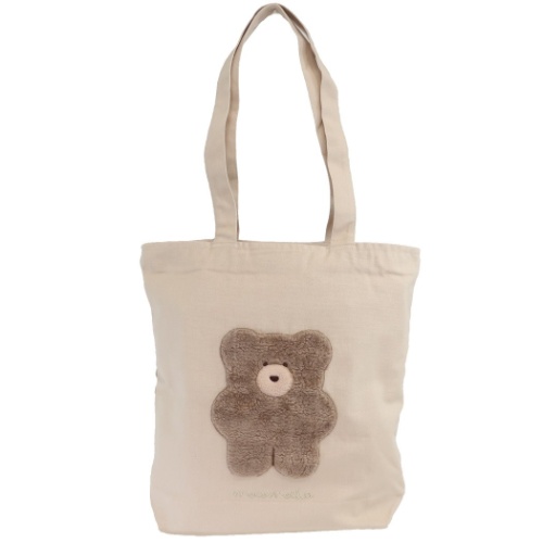 モコモカ トートバッグ 天ファスナー付 シンプル 帆布トート mocomocha プレゼント グッズ