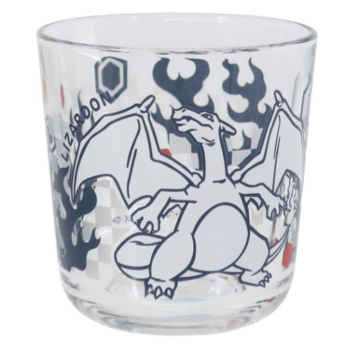 ポケモン ガラスコップ グラスワイドタンブラー 切り絵 リザードン ポケットモンスター キャラクター グッズ