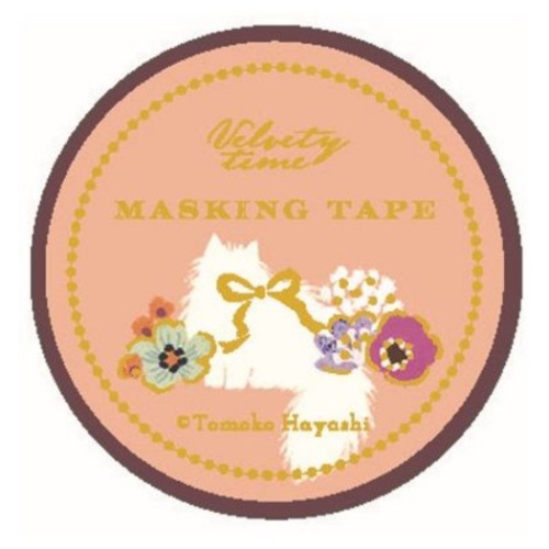 Tomoko Hayashi マスキングテープ 15mm マステ ロマンティックキャット おしゃれ 文具 グッズ メール便可