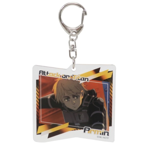 進撃の巨人 アクリルキーホルダー キーリング アルミン アニメキャラクター グッズ メール便可