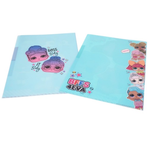 L.O.L. サプライズ 3ポケット A4 クリアファイル ファイル パープル L.O.L SURPRISE エルオーエルサプライズ キャラクター グッズ