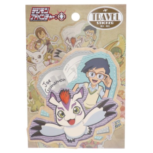 デジモンアドベンチャー トラベル ステッカー ビッグ シール 城戸丈&ゴマモン キャラクター グッズ メール便可