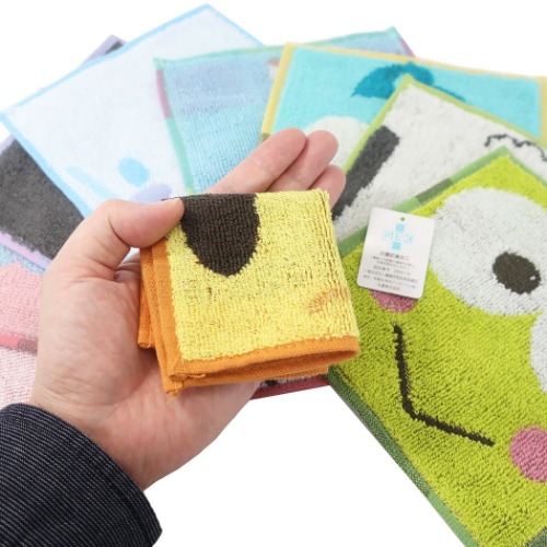 ポムポムプリン ミニ ミニタオル 抗菌防臭 まめタオル マメプリン サンリオ キャラクター グッズ メール便可