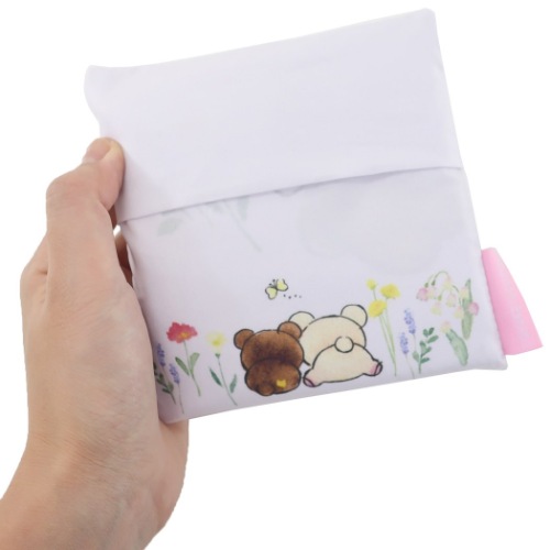 リラックマ 折りたたみ ショッピングバッグ エコバッグ お花畑でかくれんぼ サンエックス キャラクター グッズ メール便可