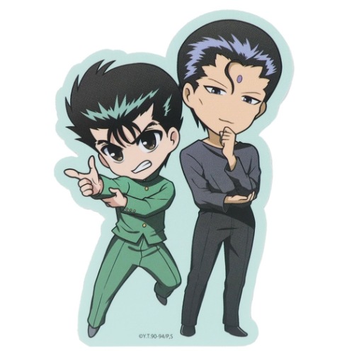 幽遊白書 ステッカー ビニール ダイカット シール 幽助と仙水 少年ジャンプ アニメキャラクター グッズ メール便可