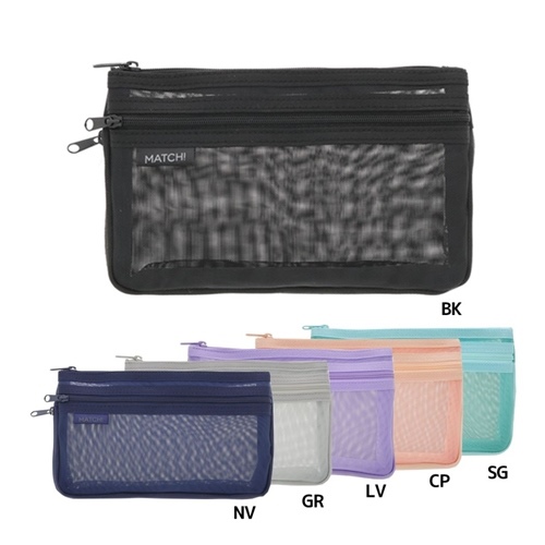 筆箱 メッシュケース マッチ MATCH ブラック 新学期準備文具 中学生 高校生 グッズ