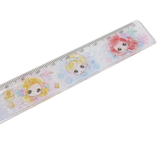 ディズニープリンセス ものさし スリム 17cm 定規 新入学 ディズニー キャラクター グッズ メール便可
