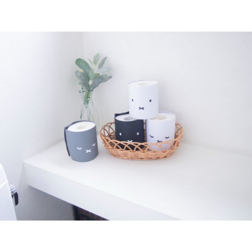 ミッフィー トイレットペーパーカバー 2枚セット トイレ用品 ホワイト ブラック ディックブルーナ 絵本キャラクター グッズ