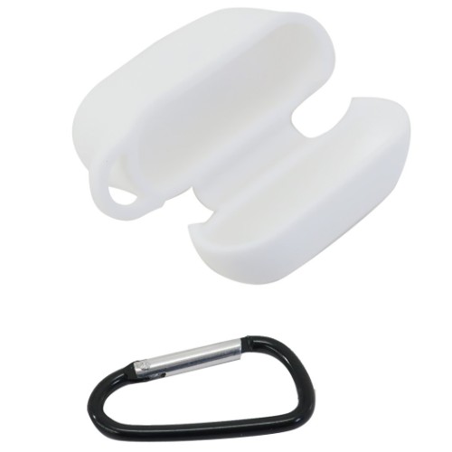 AirPodsシリコンケース カラビナ付き 新型エアーポッズケース 無地シリコン シンプル グッズ