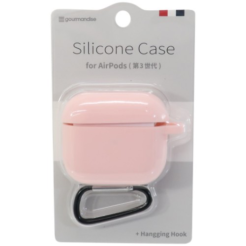AirPodsシリコンケース カラビナ付き 新型エアーポッズケース 無地シリコン シンプル グッズ
