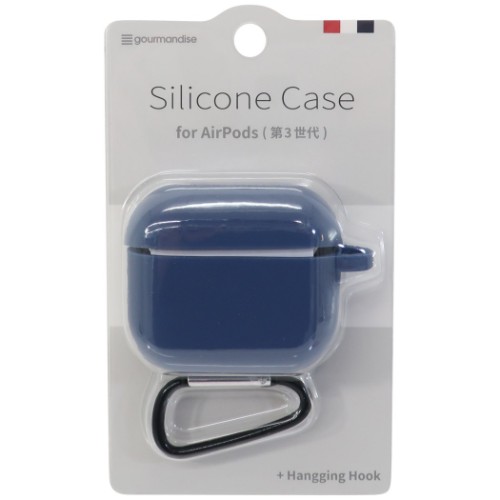 AirPodsシリコンケース カラビナ付き 新型エアーポッズケース 無地シリコン シンプル グッズ