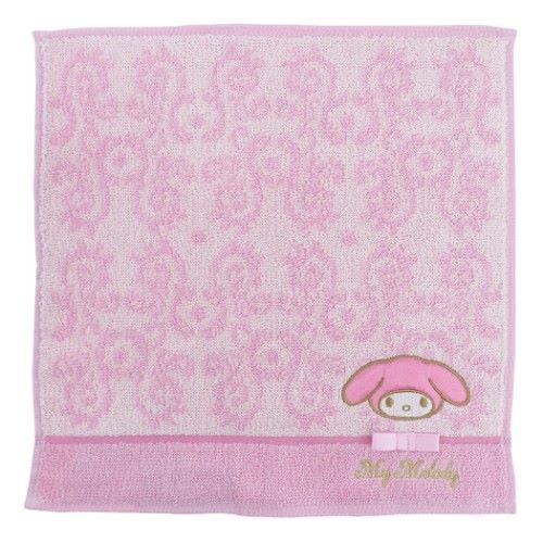マイメロディ ミニタオル 抗菌防臭 ジャガード ハンカチタオル フルールピンク サンリオ キャラクター グッズ メール便可