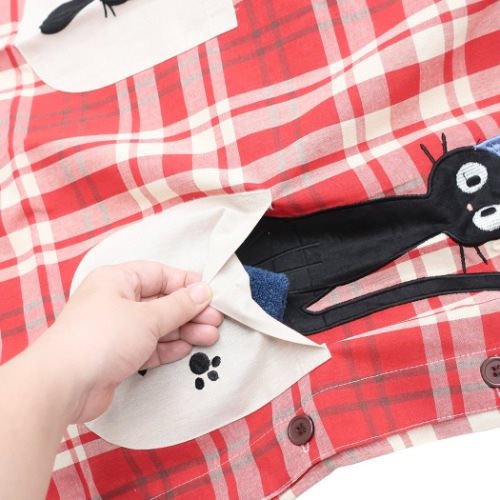 魔女の宅急便 レディース エプロン 割烹着 ジジとデッキブラシ スタジオジブリ キャラクター グッズ