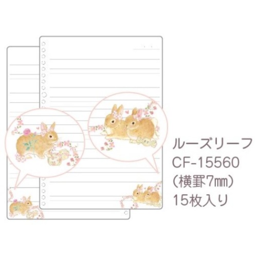 たけいみき ルーズリーフバインダー B5 26穴 バインダーノート ラビットルーム ガーリーイラスト グッズ