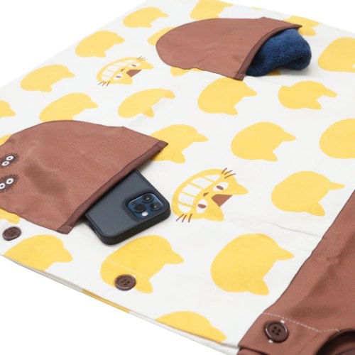 となりのトトロ レディース エプロン 割烹着 ネコバスシルエット スタジオジブリ キャラクター グッズ