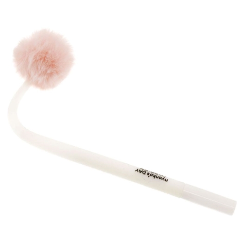 ボールペン ネコの日 じゃらしペン 白猫 ねこ かわいい グッズ メール便可