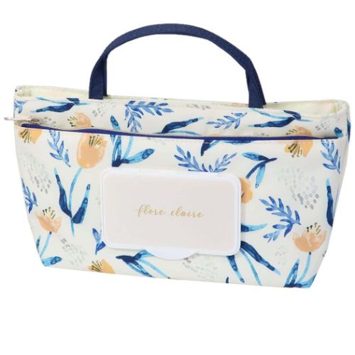 ウェットティッシュポーチ付き バッグインバッグ 仕切り付きインナーポーチ フロールクレール チューリップ 整理整頓 グッズ