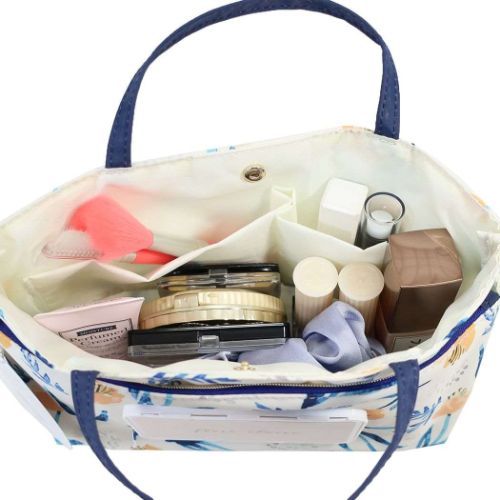 ウェットティッシュポーチ付き バッグインバッグ 仕切り付きインナーポーチ フロールクレール チューリップ 整理整頓 グッズ