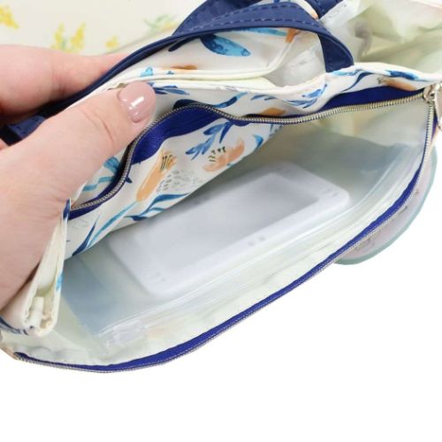 ウェットティッシュポーチ付き バッグインバッグ 仕切り付きインナーポーチ フロールクレール チューリップ 整理整頓 グッズ