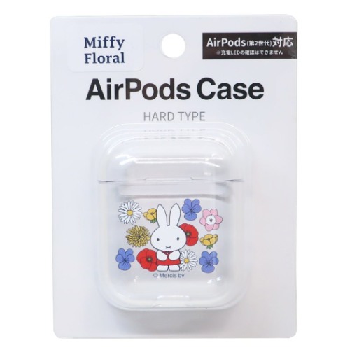 ミッフィー エアーポッズケース AirPods ハードクリアカバー Miffy Floral ディックブルーナ 絵本キャラクター グッズ
