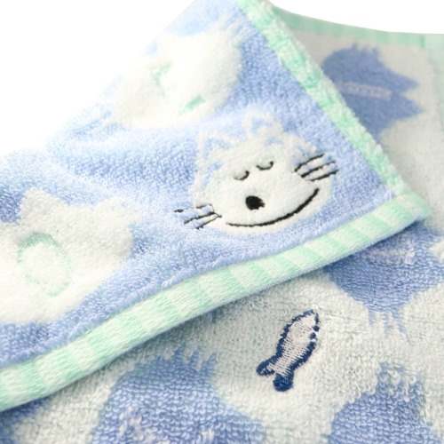 11ぴきのねこ ミニタオル ジャガード ハンカチタオル アルファベット 絵本キャラクター グッズ メール便可